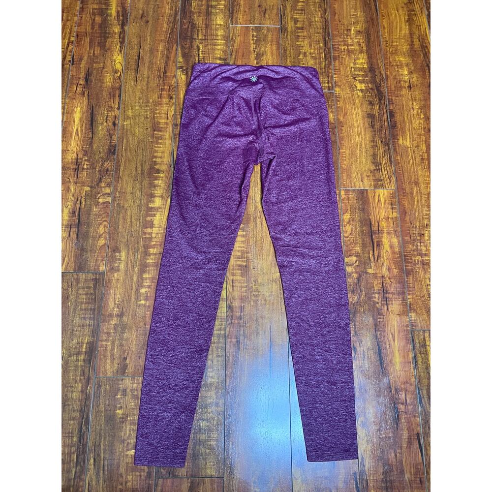 Athleta Heather High Rise Leggings Women XS Burgundy Full Length Yoga Workout - Picture 3 of 8